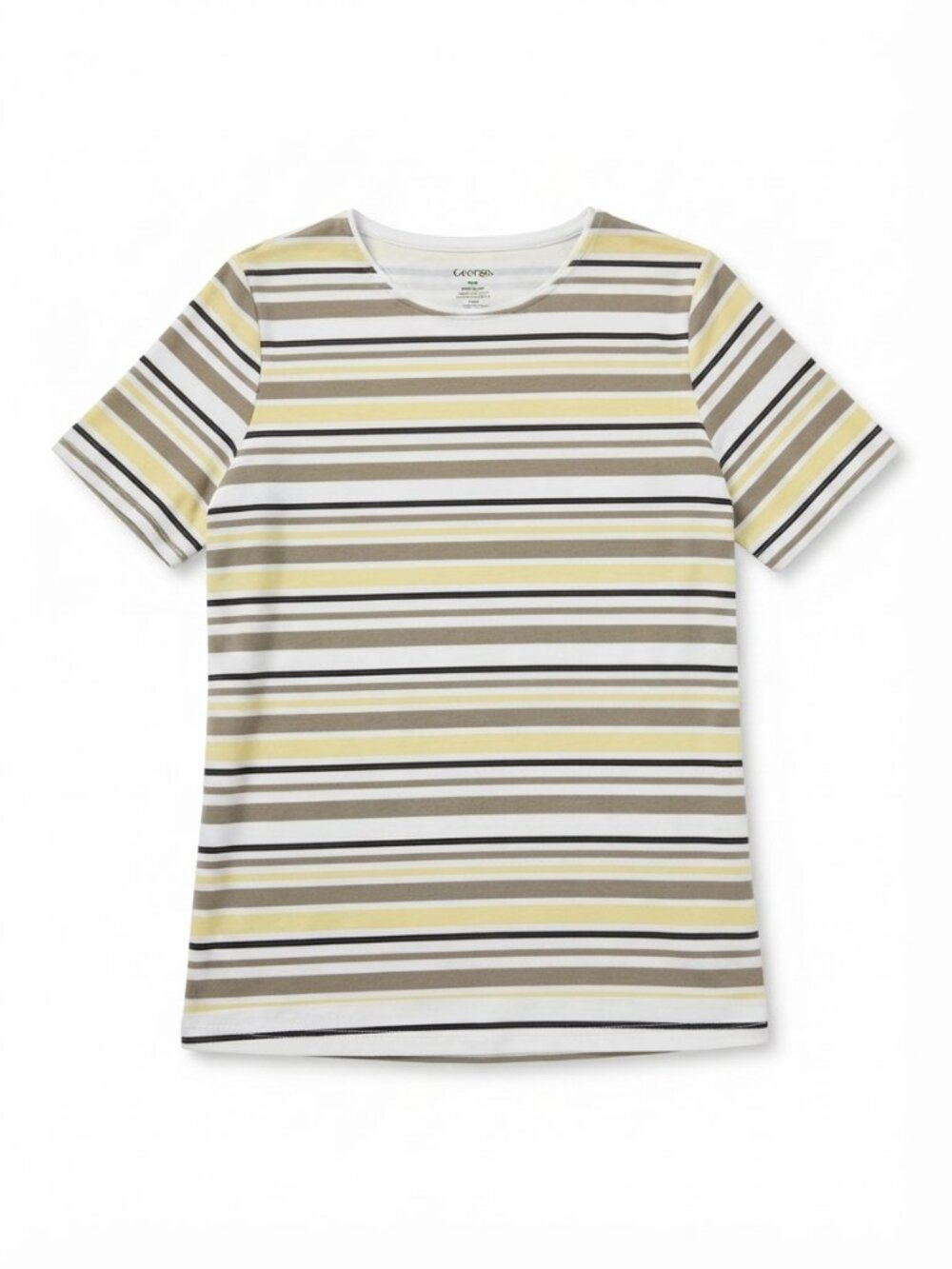 George Classics Striped Short-Sleeve Crewneck Tee – Size Medium